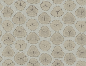 Shibori Blossoms Metallic Champagne & Gray by Seabrook Wallpaper