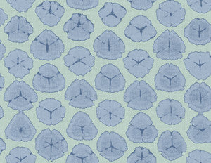 Shibori Blossoms Metallic Periwinkle & Teal by Seabrook Wallpaper