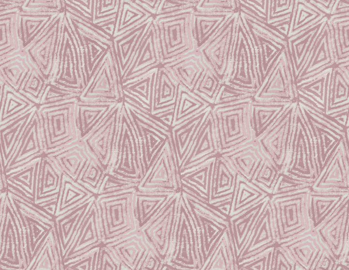 African Geo Metallic Mauve & Pearl by Seabrook Wallpaper L'Atelier de Paris United States 60.75 20.87" 27" - Fabric Carolina -