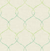 Shibori Lattice Lime Green, Teal, and Metallic Pearl AH41601 by Pelican Prints Wallpaper