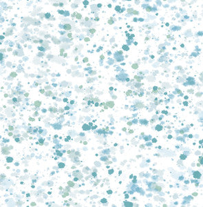 Splatter Metallic Ice Blue, Turquoise, & Mint Green by Seabrook Wallpaper