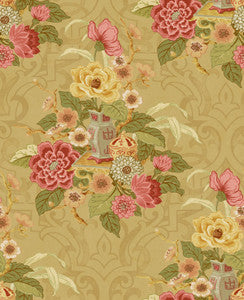 Dynasty Floral Metallic Gold by Seabrook Wallpaper