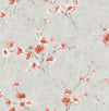 Silk Road Dogwood Metallic Silver and Strawberry AI41608 by Seabrook Designs Wallpaper