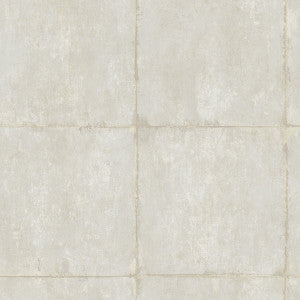 Great Wall Blocks Metallic Silver and Off-White by Seabrook Wallpaper