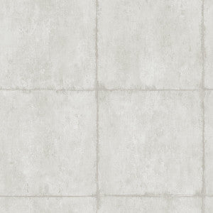 Great Wall Blocks Metallic Silver and Grey by Seabrook Wallpaper