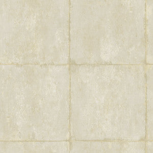 Great Wall Blocks Metallic Gold and Off-White by Seabrook Wallpaper