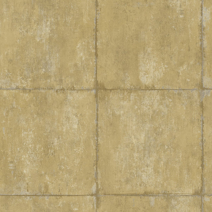 Great Wall Blocks Metallic Gold and Silver by Seabrook Wallpaper Koi United States 60.75 27" 27" - Fabric Carolina -