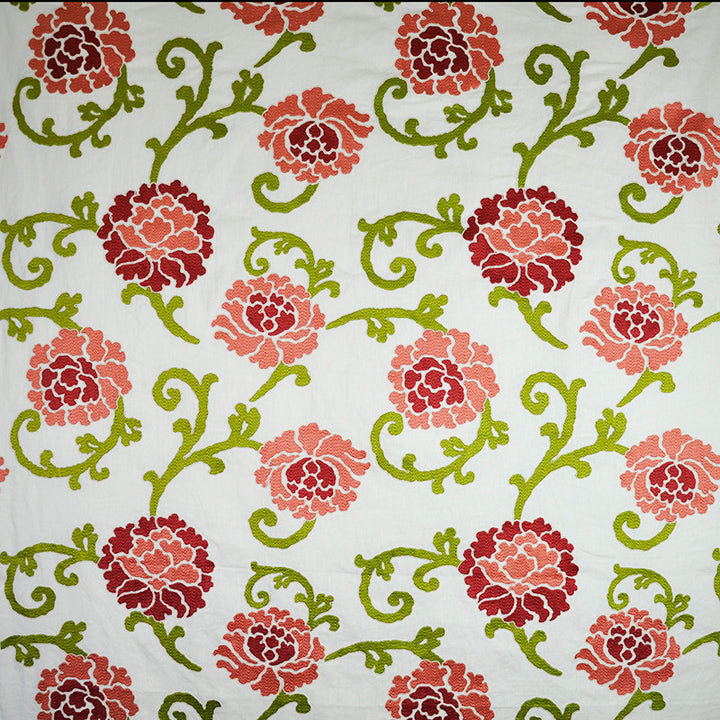 Au Courant # 66 Coral by Maxwell Fabric TELAFINA IX (memo) 100% LINEN INDIA </p><p>Repeat: Horizontal: H-25.1 and Vertical: V-22.8 56"EMB51.5 - Fabric Carolina -