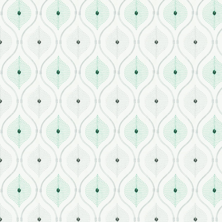 Alexandra 2 Mineral by Stout Fabric Rainbow Library Mineral/Seamist 100% Cotton Rayon Embroidery INDIA Horizontal: 9.875 and Vertical: 7.5 51 in - Fabric Carolina -