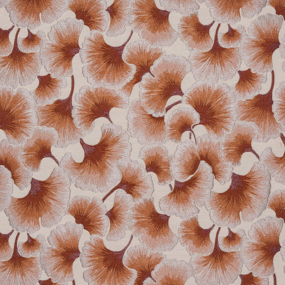 Algiers 1 Terracotta by Marcus William Fabric Marcus William Fabric Algiers 1 TerracottaFabric PS/MARCUS WILLIAM GINGKO 91%POL 9%COT INDIA </p><p>Repeat: H: 13.750, V: 14.000 54 in - Fabric Carolina -