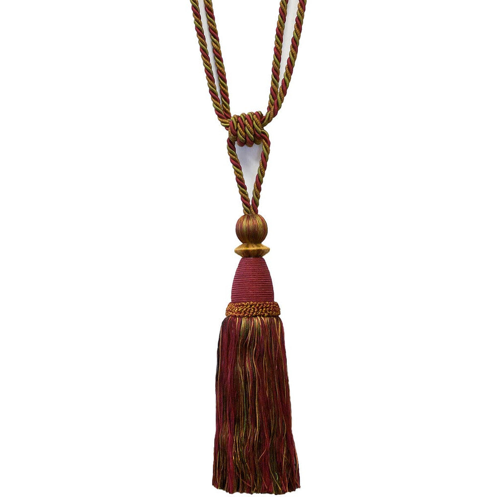 Alhambra 11 Wine by Stout Trim ART OF DESIGN TRIM-2 TASSEL FRINGE 85%SVI 15%COT CHINA Horizontal: 0.000 and Vertical: 0.000 12 in - Fabric Carolina -