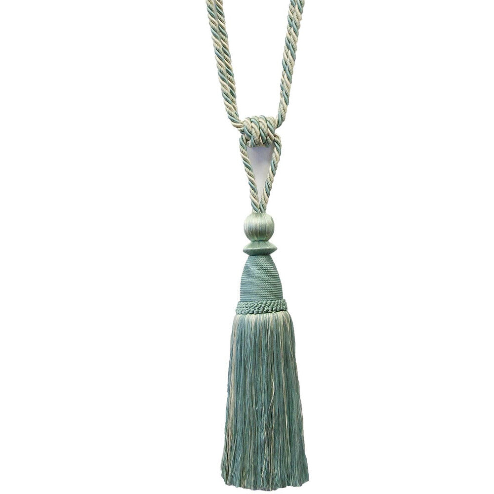 Alhambra 20 Beachglass by Stout Trim Stout Trim Alhambra 20 BeachglassTrim ART OF DESIGN TRIM-2 TASSEL FRINGE 85%SVI 15%COT CHINA </p><p>Repeat: H: 0.000, V: 0.000 12 in - Fabric Carolina -