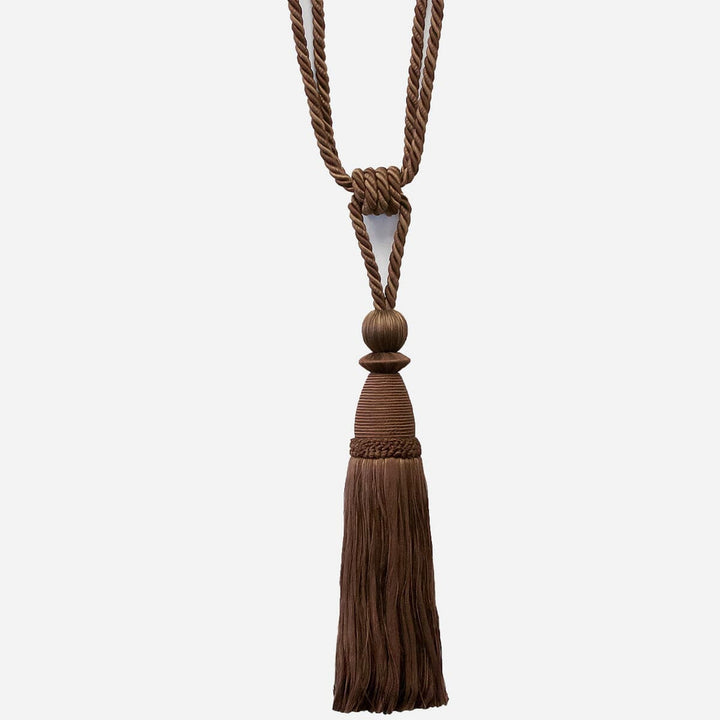 Alhambra 3 Cocoa by Stout Trim ART OF DESIGN TRIM-2 TASSEL FRINGE 85%SVI 15%COT CHINA Horizontal: 0 and Vertical: 0 12 in - Fabric Carolina -