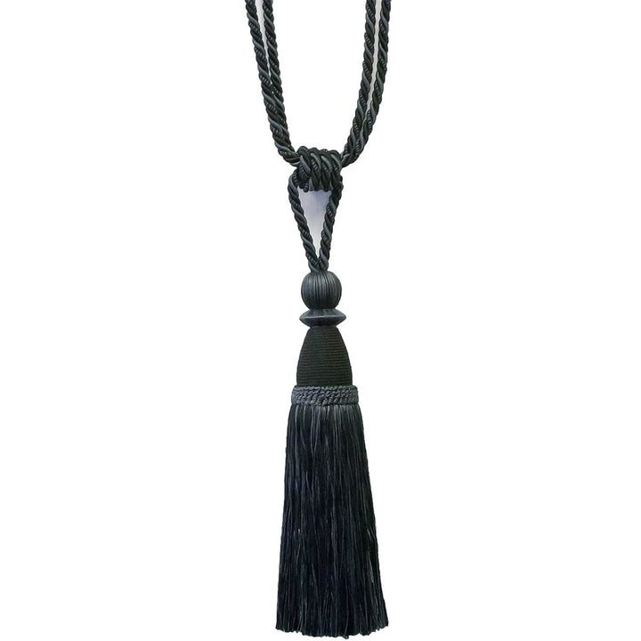 Alhambra 9 Ebony by Stout Trim Stout Trim Alhambra 9 EbonyTrim ART OF DESIGN TRIM-2 TASSEL FRINGE CHINA </p><p>Repeat: H: 0.000, V: 0.000 12 in - Fabric Carolina -