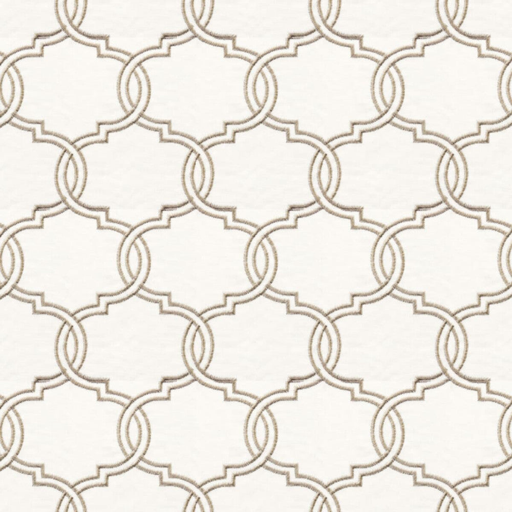 Align 3 Biscuit by Stout Fabric COLOR MY WINDOW EMBROIDERY/SNOW 65%COT 35%POL CHINA Horizontal: 4.25 and Vertical: 5.75 52 in - Fabric Carolina -