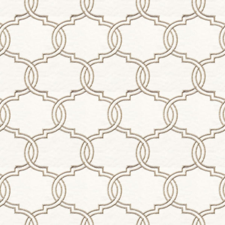 Align 3 Biscuit by Stout Fabric Color My Window Embroidery/Snow 65% Cotton 35% Polyester CHINA Horizontal: 4.25 and Vertical: 5.75 52 in - Fabric Carolina -