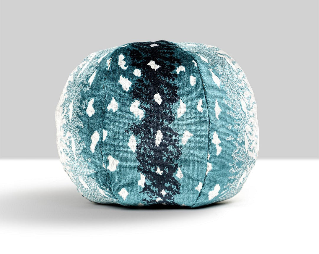 Antelope Pillow 12 Dia - Peacock ALRADKBOHE0005 by Scalamandre Designer Pillow