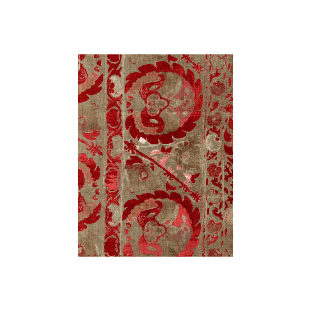 Iznik Red by Kravet Couture Designer Fabric ANDREW MARTIN CLARENDON VISCOSE - 100% Italy HEAVY Horizontal: 53.5 and Vertical: 52.25 53.5 - Swanky Fabrics -