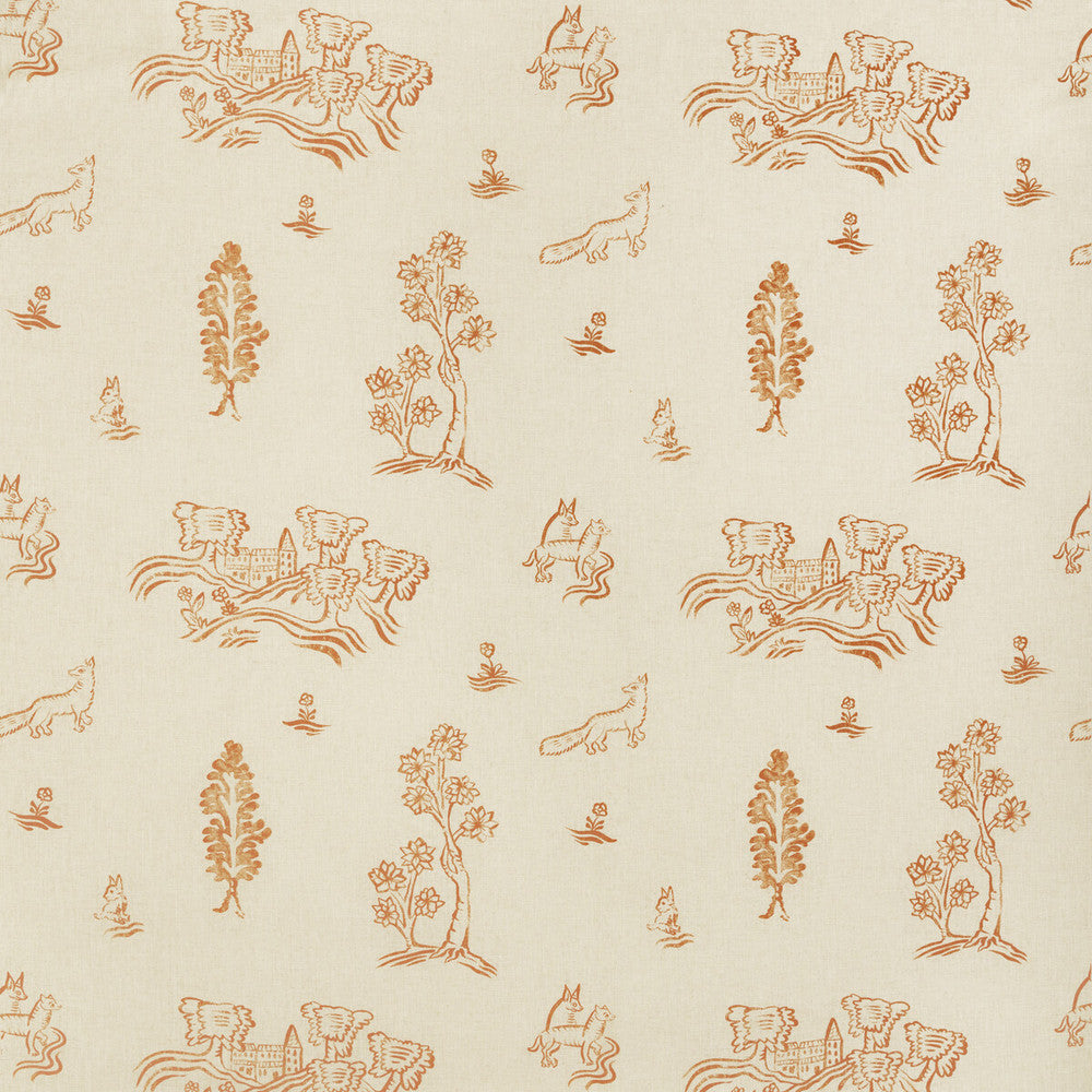 Friendly Folk Melon Orange by Kravet Couture Fabric ANDREW MARTIN KIT KEMP VISCOSE - 82%;LINEN - 18% United Kingdom HEAVY Horizontal: 10.5 and Vertical: 10 54.5 - Fabric Carolina -