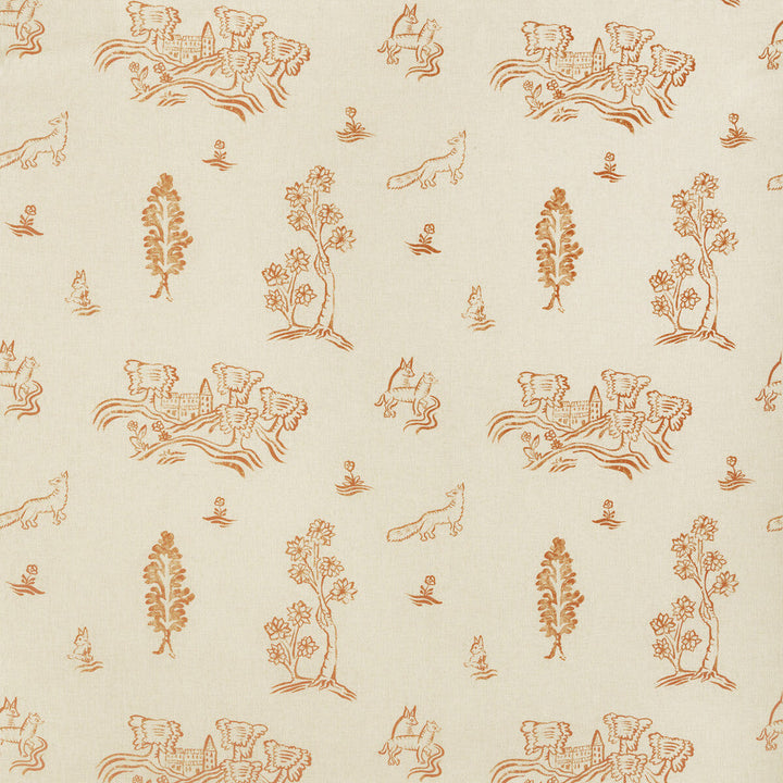 Friendly Folk Melon Orange by Kravet Couture Designer Fabric ANDREW MARTIN KIT KEMP VISCOSE - 82%;LINEN - 18% United Kingdom HEAVY Horizontal: 10.5 and Vertical: 10 54.5 - Swanky Fabrics -