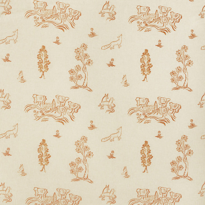 Friendly Folk Melon Orange by Kravet Couture Fabric ANDREW MARTIN KIT KEMP VISCOSE - 82%;LINEN - 18% United Kingdom HEAVY Horizontal: 10.5 and Vertical: 10 54.5 - Fabric Carolina -
