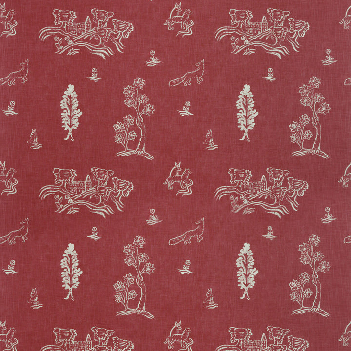 Friendly Folk Huntsman Red by Kravet Couture Fabric ANDREW MARTIN KIT KEMP VISCOSE - 82%;LINEN - 18% United Kingdom HEAVY Horizontal: 10.5 and Vertical: 10 54.5 - Fabric Carolina -