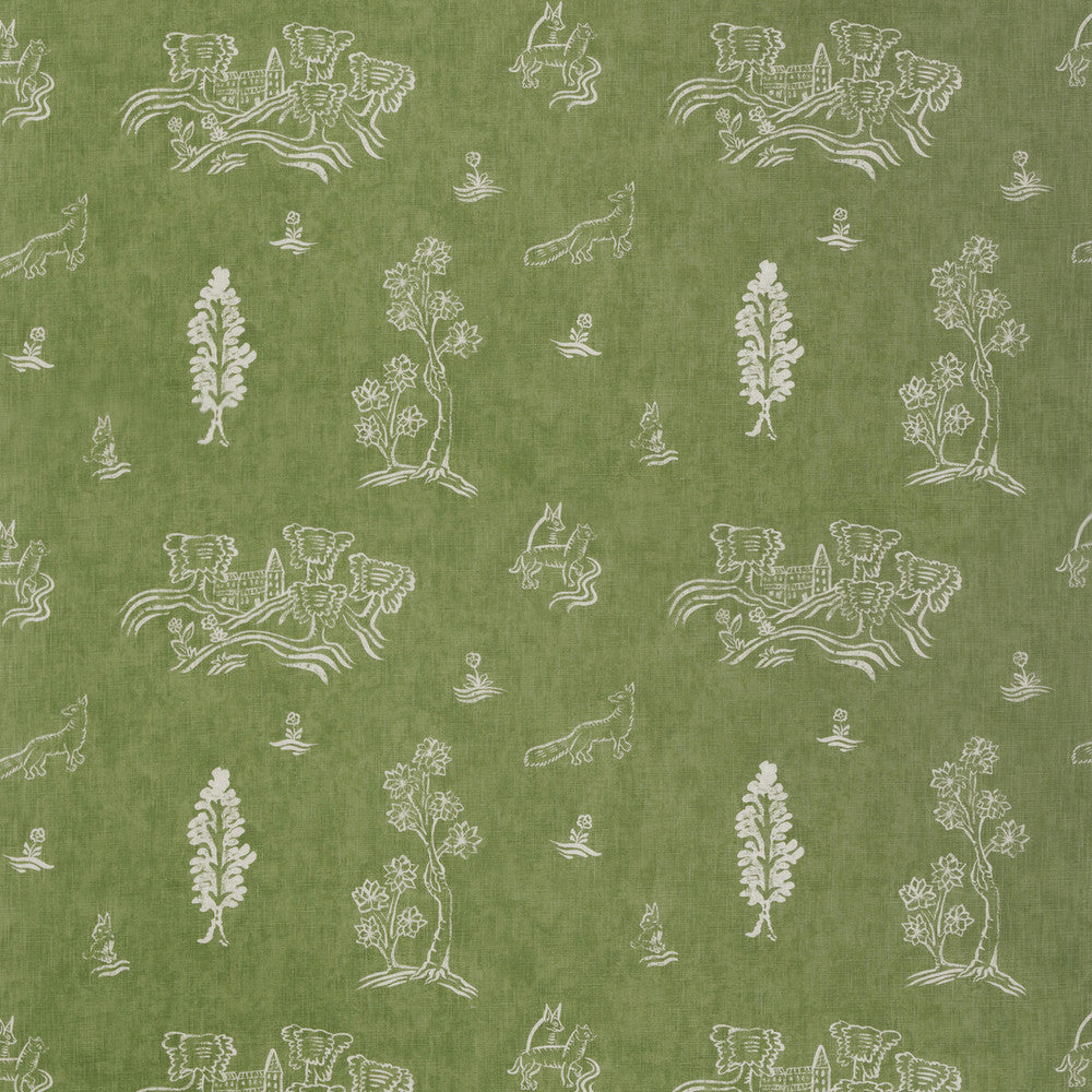Friendly Folk Basil Green by Kravet Couture Designer Fabric ANDREW MARTIN KIT KEMP VISCOSE - 82%;LINEN - 18% United Kingdom HEAVY Horizontal: 10.5 and Vertical: 10 54.5 - Swanky Fabrics -