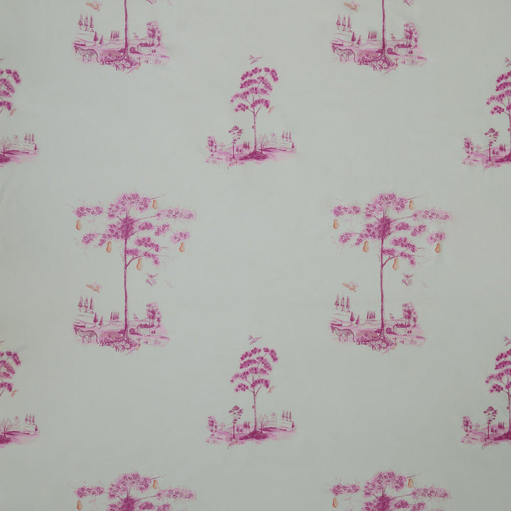 Travellers Tale Hot Pink by Kravet Couture Designer Fabric ANDREW MARTIN KIT KEMP COTTON - 100% United Kingdom HEAVY Horizontal: 10.5 and Vertical: 11.5 54.5 - Swanky Fabrics -
