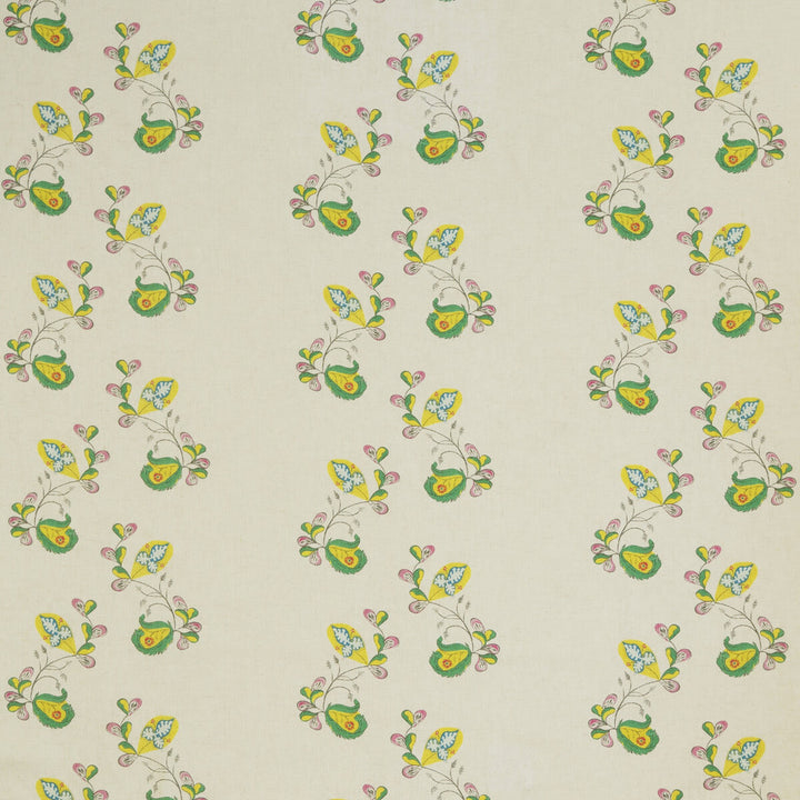 Psycho Sprig Tropical Yellow by Kravet Couture Fabric ANDREW MARTIN KIT KEMP VISCOSE - 67%;LINEN - 33% United Kingdom MEDIUM Horizontal: 7 and Vertical: 8.5 54.5 - Fabric Carolina -