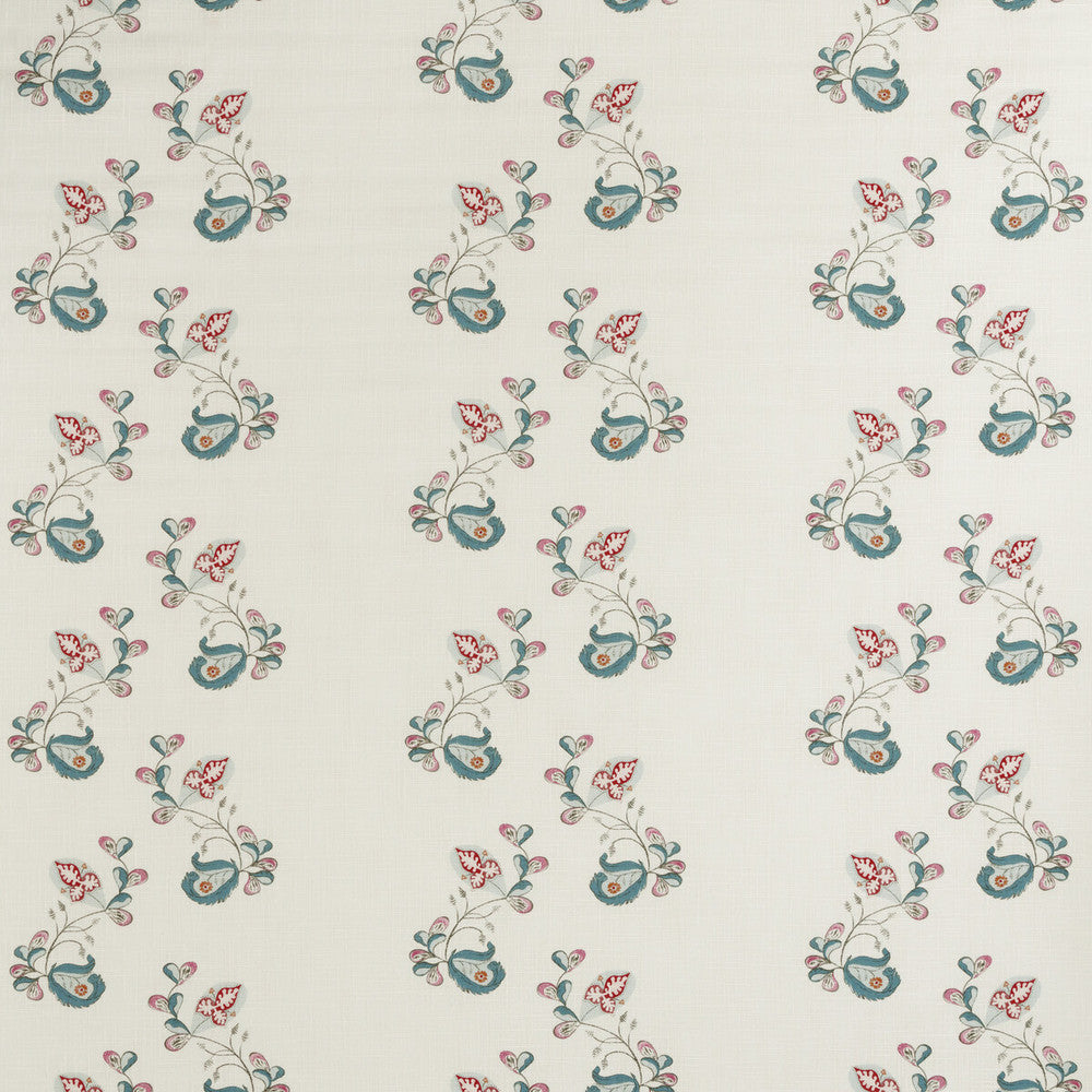 Psycho Sprig Tropical Blue by Kravet Couture Fabric ANDREW MARTIN KIT KEMP VISCOSE - 67%;LINEN - 33% United Kingdom MEDIUM Horizontal: 7 and Vertical: 8.5 54.5 - Fabric Carolina -
