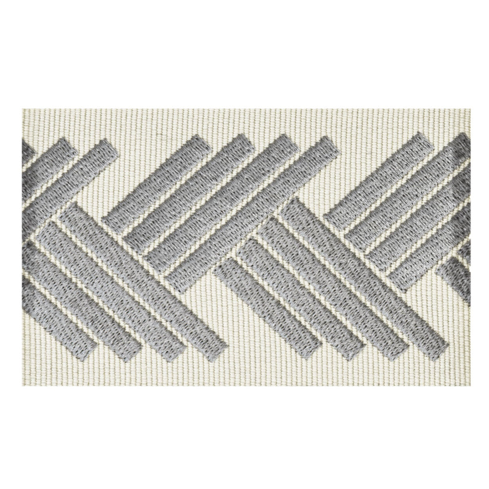 Amhearst 3 Pewter by Stout Trim VISIONS OF COLOR TRIM 99%SVI 1%POL CHINA FLAME RETARDANT-A.S.T.M. E84 N.F.P.A. 286 Horizontal: 2.750 and Vertical: 0.000 2.5 in - Fabric Carolina -
