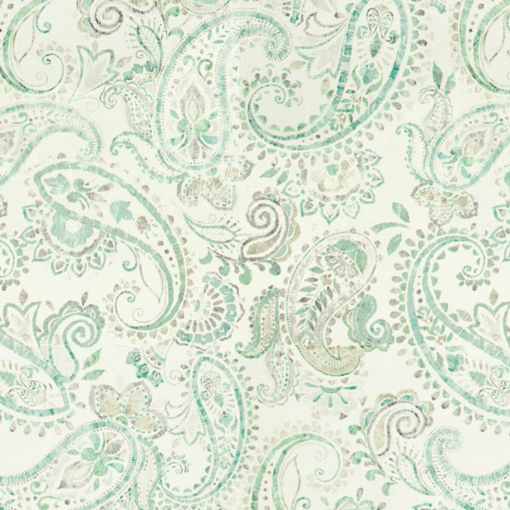 Amusement 1 Mineral by Stout Designer Fabric Comfortable Living Seamist/Aqua 100% Cotton SPAIN WYZENBEEK 100 000 DOUBLE RUB WEAR TEST (HEAVY DUTY) Horizontal: 27 and Vertical: 37.875 54 in - Swanky Fabrics -