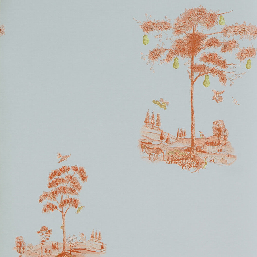 Pear Tree Sunsetorange by Kravet Couture Wallcovering ANDREW MARTIN KIT KEMP WOOD PULP - 45%;BINDER - 20%;MINERAL FILLERS - 20%;POLYESTER - 15% United Kingdom Horizontal: 10.5 and Vertical: 11.5 27 - Fabric Carolina -