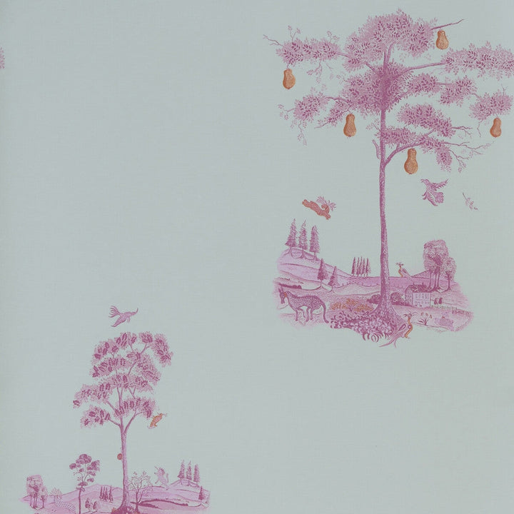 Pear Tree Sunrise Pink by Kravet Couture Designer Wallcovering ANDREW MARTIN KIT KEMP WOOD PULP - 45%;BINDER - 20%;MINERAL FILLERS - 20%;POLYESTER - 15% United Kingdom Horizontal: 10.5 and Vertical: 11.5 27 - Swanky Fabrics -