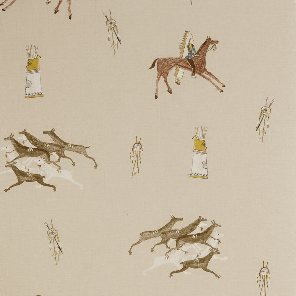 Apache Sienna by Kravet Couture Wallcovering ANDREW MARTIN KIT KEMP WOOD PULP - 45%;BINDER - 20%;MINERAL FILLERS - 20%;POLYESTER - 15% United Kingdom Horizontal: 8 and Vertical: 7 20.5 - Fabric Carolina -