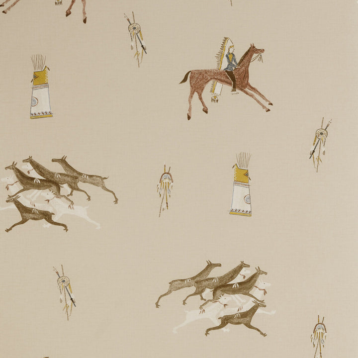 Apache Sienna by Kravet Couture Wallcovering ANDREW MARTIN KIT KEMP WOOD PULP - 45%;BINDER - 20%;MINERAL FILLERS - 20%;POLYESTER - 15% United Kingdom Horizontal: 8 and Vertical: 7 20.5 - Fabric Carolina -