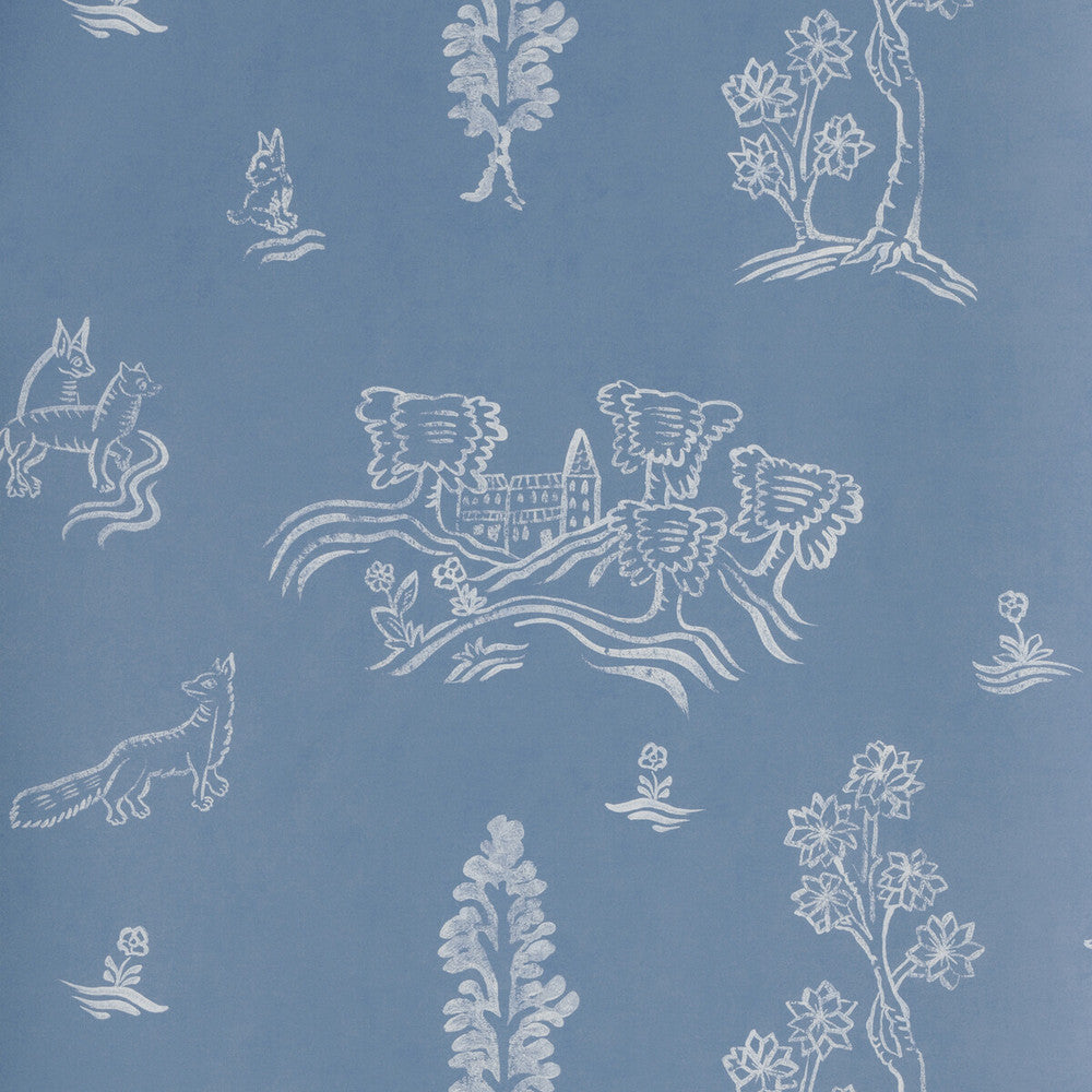 Wychwood Happy Blue by Kravet Couture Wallcovering ANDREW MARTIN KIT KEMP WOOD PULP - 45%;BINDER - 20%;MINERAL FILLERS - 20%;POLYESTER - 15% United Kingdom - Horizontal: 8 and Vertical: 7 20.5 - Fabric Carolina -