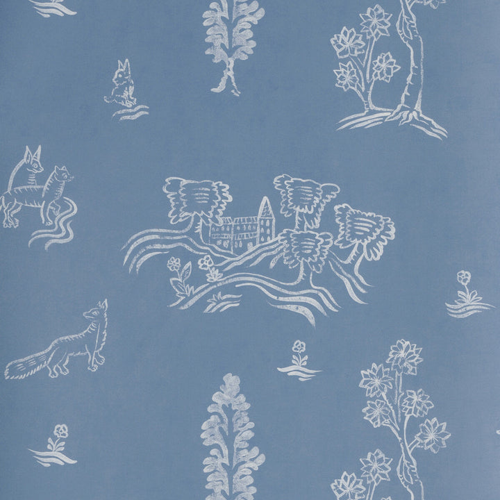 Wychwood Happy Blue by Kravet Couture Wallcovering ANDREW MARTIN KIT KEMP WOOD PULP - 45%;BINDER - 20%;MINERAL FILLERS - 20%;POLYESTER - 15% United Kingdom - Horizontal: 8 and Vertical: 7 20.5 - Fabric Carolina -
