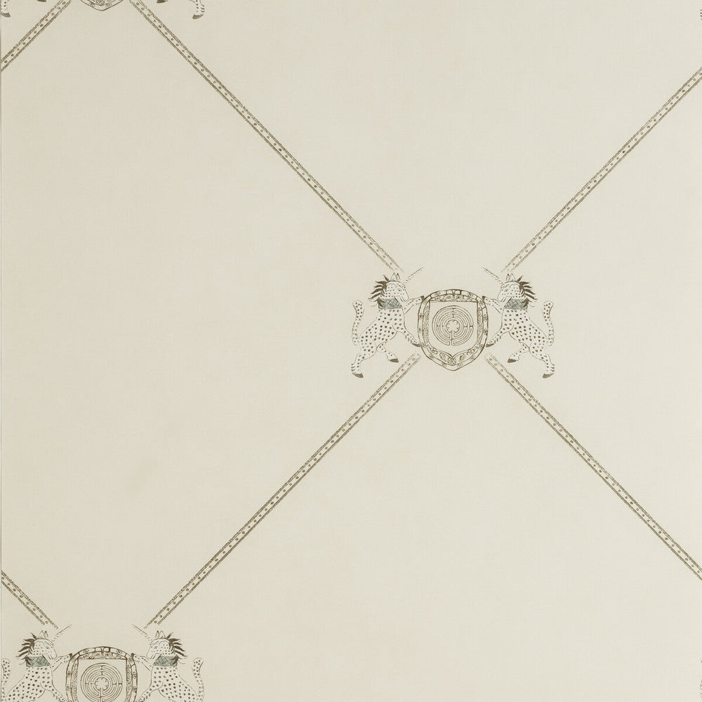 Unicorn White by Kravet Couture Wallcovering ANDREW MARTIN KIT KEMP WOOD PULP - 45%;BINDER - 20%;MINERAL FILLERS - 20%;POLYESTER - 15% United Kingdom - Horizontal: 8 and Vertical: 8 20.5 - Fabric Carolina -