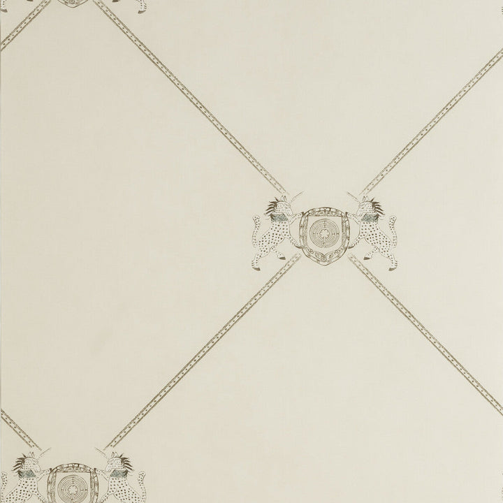 Unicorn White by Kravet Couture Designer Wallcovering ANDREW MARTIN KIT KEMP WOOD PULP - 45%;BINDER - 20%;MINERAL FILLERS - 20%;POLYESTER - 15% United Kingdom - Horizontal: 8 and Vertical: 8 20.5 - Swanky Fabrics -