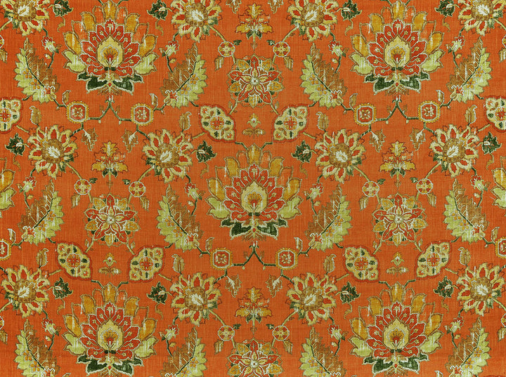 Andora Mandarin 340 by Covington Fabric our website for purchase 55% Linen 45% Rayon Dobby Print China 12000 Horizontal: 27" and Vertical: 25.25" 55" - Fabric Carolina -