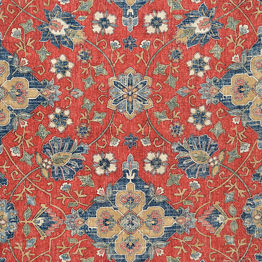 Anika Red by Magnolia Fabric See sample 55 Linen 45 Viscose KOREA 12,000 </p><p>Repeat: Horizontal: 27.00 and Vertical: 24.00 54" - Fabric Carolina -