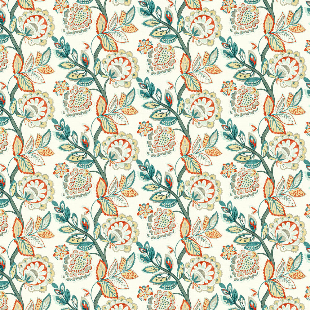 Antelope 2 Festival by Stout Fabric COMFORTABLE LIVING GLACIER/LAGOON 100%COT INDIA Horizontal: 13.250 and Vertical: 13.250 54 in - Fabric Carolina -