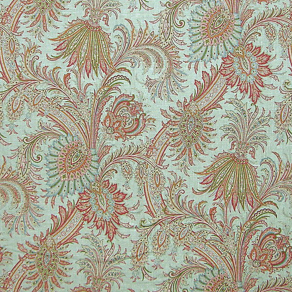 Amelie/Blue Multi 4016-003 by Old World Weavers Designer Fabric STOCKED AT SCALAMANDRE WAREHOUSE 100% LINEN ITALY LIGHT DUTY Horizontal: 25.5" and Vertical: 27.25" 55" - Swanky Fabrics -