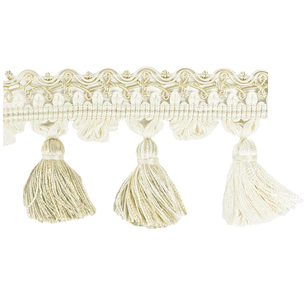 Apollo 34 Alabaster by Stout Trim Art Of Design Tassel Fringe 92% Spun Viscose 5% Polyester 3% Cotton CHINA Horizontal: 0 and Vertical: 0 2.5 in - Fabric Carolina -