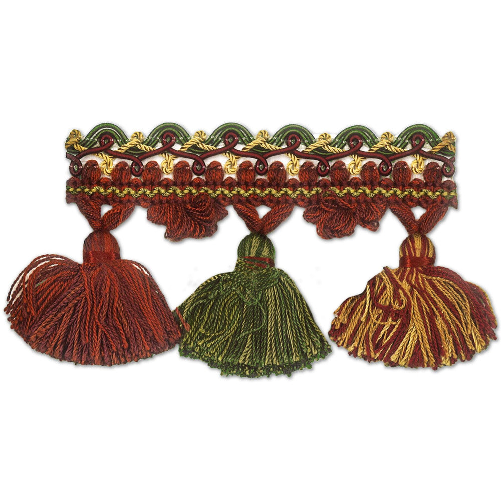 Apollo 6 Brandy by Stout Trim Stout Trim Apollo 6 BrandyTrim Art Of Design Tassel Fringe 92%Svi 5%Pol 3%Cot China </p><p>Repeat: H: 0, V: 0 2.5 in - Fabric Carolina -