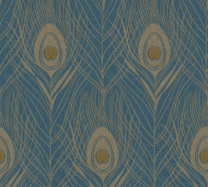 Prosperity Blue Feather Wallpaper by AS Creation