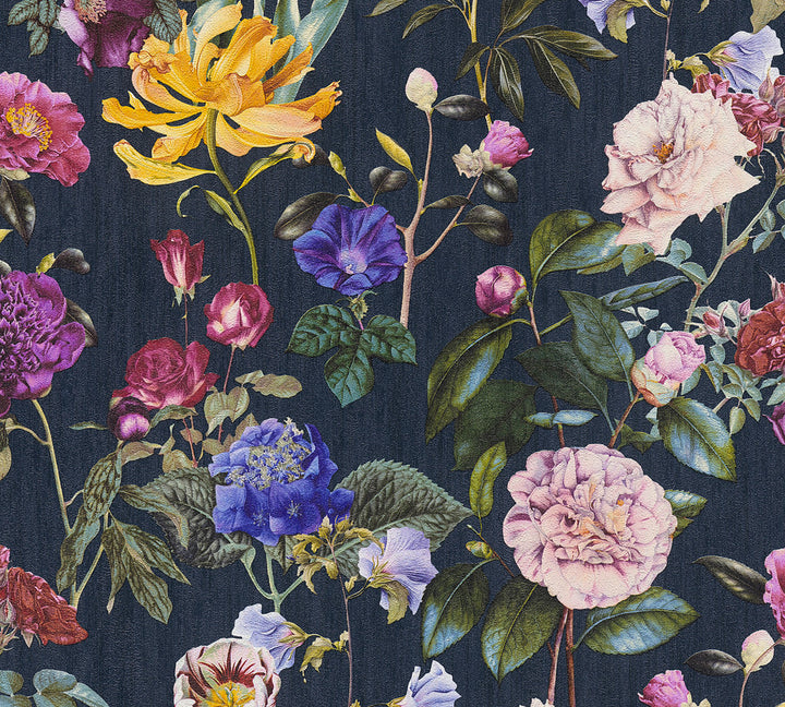 Aviva Multicolor English Garden Wallpaper by AS Creation AS Creation Covers about 57.5 square feet 20.9-in by 33-ft long roll Unpasted 25.2 - Fabric Carolina -