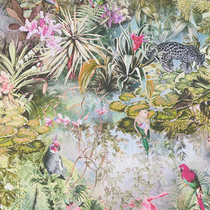 Cordian Light Yellow Rainforest Landscape Wallpaper by AS Creation