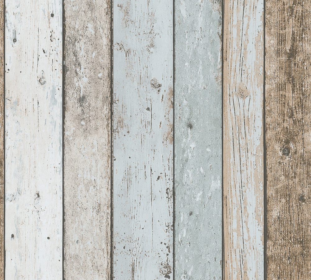 Chapin Blue Beachwood Wallpaper by AS Creation AS Creation Covers about 57.5 square feet 20.9-in by 33-ft long roll Unpasted 0 - Fabric Carolina -